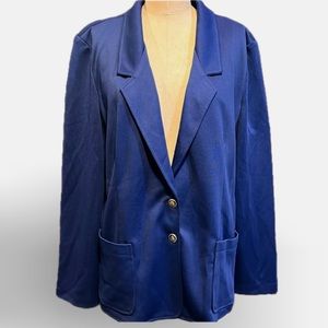 Vintage Cape Cod Match Mates navy blue blazer suit‎ jacket polyester 70s preppy